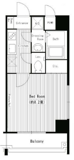ハイトサーブル川崎 806 間取り図