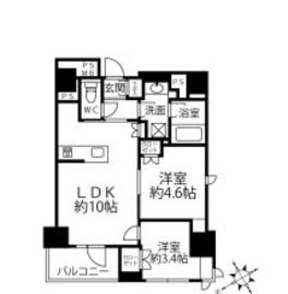 クリオラベルヴィ新富町 8階 間取り図