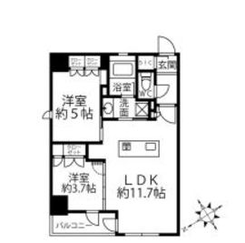 クリオラベルヴィ新富町 9階 間取り図