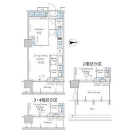 パークアクシス池田山 213 間取り図