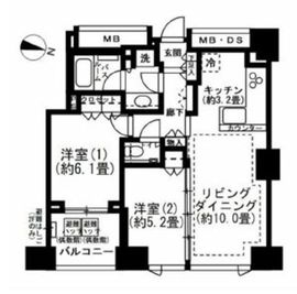 シティタワー上野池之端 20階 間取り図