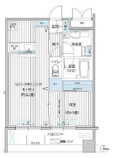 パークスリー高円寺 2階 間取り図