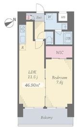 プライムコート立川 1209 間取り図