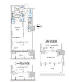 パークアクシス池田山 212 間取り図