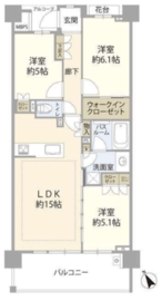 クリオ横濱綱島 7階 間取り図