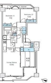 パークシティ新川崎 5階 間取り図