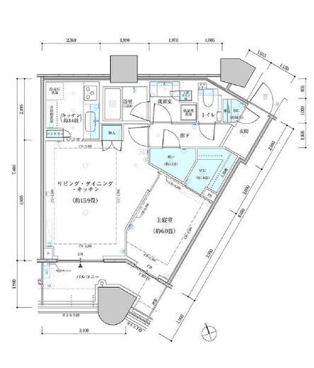 パークタワー勝どきミッド/サウス 26階 間取り図