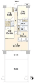 プライム新川崎 1階 間取り図