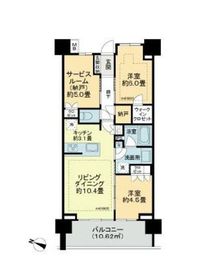 ライオンズ南千住グランプレイス 10階 間取り図