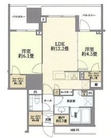 パークホームズ文京本駒込 8階 間取り図