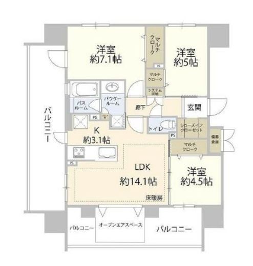 ヴェレーナ木場公園 5階 間取り図