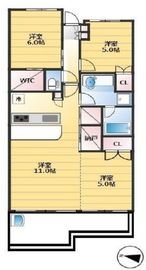 ブリリア大山パークフロント 3階 間取り図