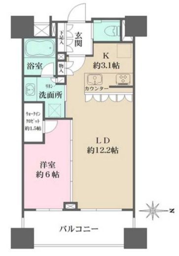 パークハウス千代田富士見 7階 間取り図
