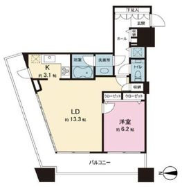 コンシェリア西新宿タワーズウエスト 19階 間取り図