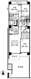 パークハイム神楽坂 1階 間取り図