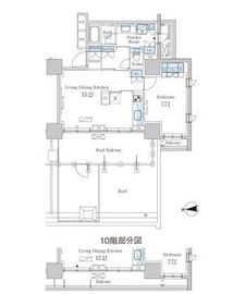 パークアクシス池田山 1004 間取り図