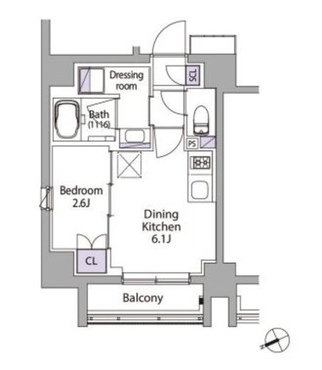 イプセ代々木 2階 間取り図