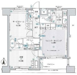 パレステージ横浜台町 5階 間取り図