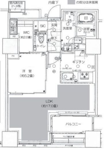 ローレルタワールネ浜松町 10階 間取り図