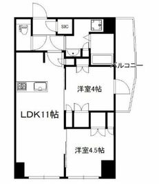 クレストコート渋谷笹塚 401 間取り図