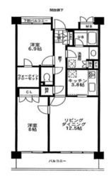 シャトレ美しが丘 303 間取り図