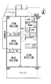 ファインスクェア東白楽Ⅱ 3階 間取り図