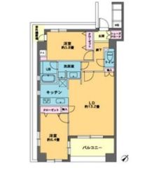 カスタリア人形町 1201 間取り図