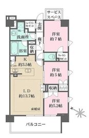 ザ・パークハウス横浜川和町テラス 3階 間取り図