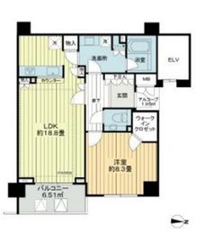 パークハウス四谷 3階 間取り図