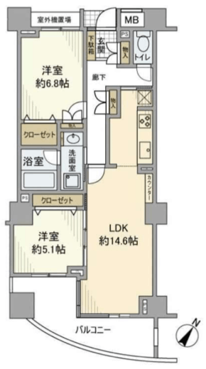 グランドメゾン藤沢弐番館 8階 間取り図