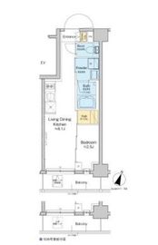 プラウドフラット西日暮里ディアージュ 408 間取り図