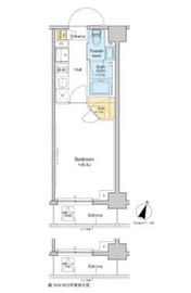 プラウドフラット西日暮里ディアージュ 406 間取り図