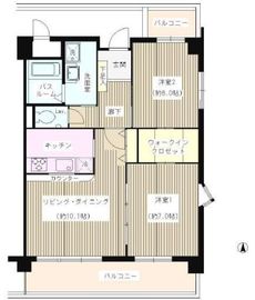 グレイスコート元住吉 302 間取り図