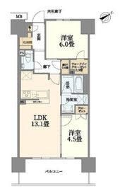 プライム川崎 13階 間取り図