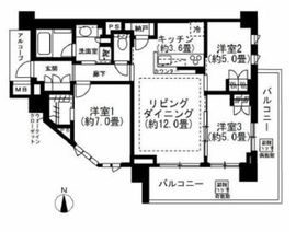 ザ・パークハウス西馬込 5階 間取り図