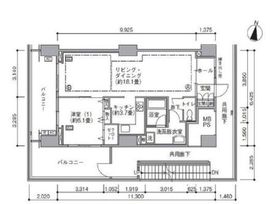 東雲キャナルコートCODAN 16-1013 間取り図