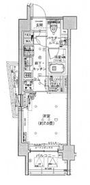 パークリュクス白金mono グレージュ 3階 間取り図