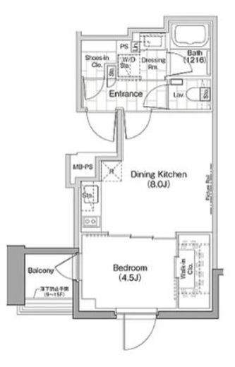 ザ・パークハビオ横浜関内 1505 間取り図