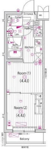 ガーラ練馬グランドステージ 4階 間取り図