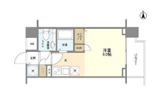 エクセリア九段 1002 間取り図