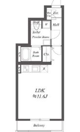 エルスタンザ綾瀬DEUX 104 間取り図