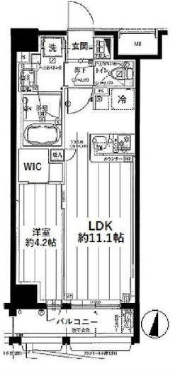 クレヴィア山吹神楽坂 5階 間取り図