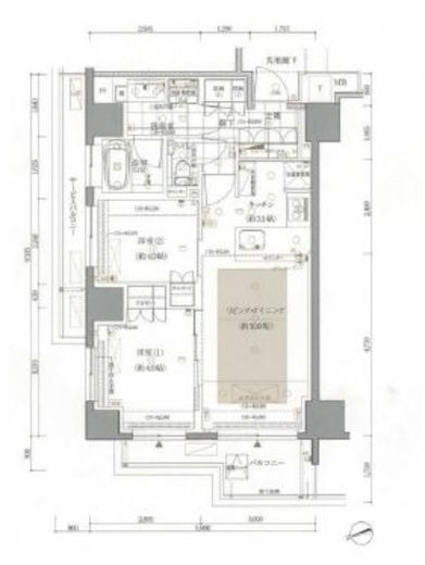ザ・サンメゾン広尾エルド 2階 間取り図
