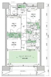 HARUMI FLAG PARK VILLAGE (晴海フラッグ パークヴィレッジ) 5階 間取り図