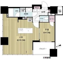 ローレルタワールネ浜松町 20階 間取り図