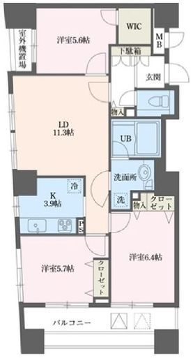 ドゥーエ横浜駅前 1610 間取り図