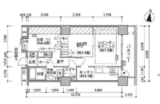 東雲キャナルコートCODAN 18-514 間取り図