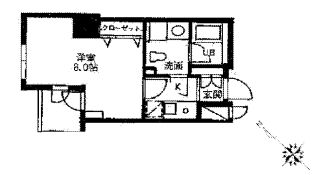 ドゥーエ幡ヶ谷 1504 間取り図