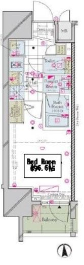 コンシェリア浜松町マスターズヴィラ 13階 間取り図