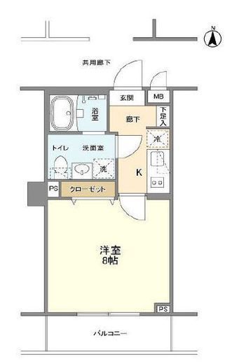 ラティエラ横濱六角橋 404 間取り図
